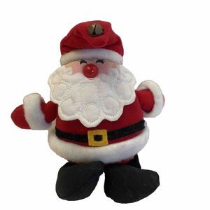 Vintage 1982 Hallmark Santa Clause Plush Stuffed Doll Weighted Jingle Bell
